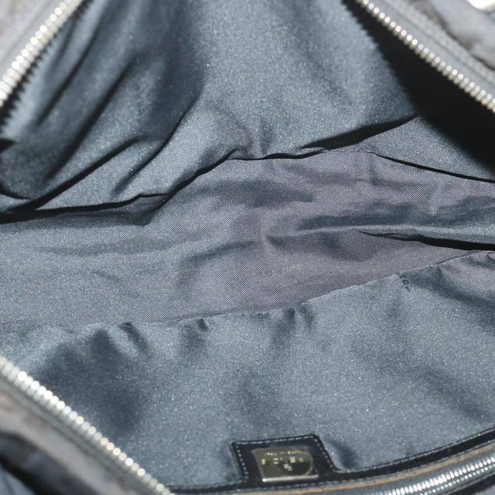 FENDI Zucca Canvas Hand Bag Nylon Black Auth 58064 - Picture 11 of 16